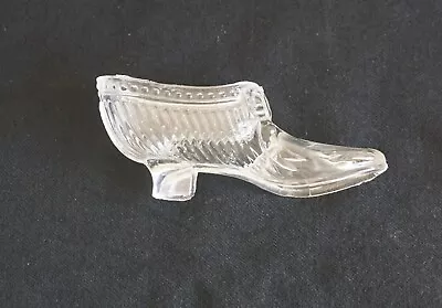 Buy Victorian Sowerby Clear Pressed Glass Shoe / Slipper - Rd 87058 • 10£