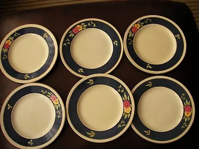 Buy Burleigh Ware By Burgess & Leigh Vintage 7  Dia H/painted Tea/side Plates X 6 • 4.99£