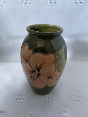 Buy Moorcroft Vase-Hibiscus On Green 11 Cms Vase • 89.99£