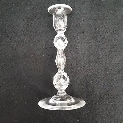 Buy Beautiful Victorian Hand Blown Cut Glass Candlestick • 14.99£