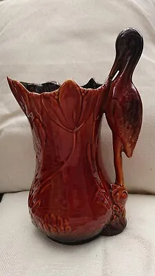 Buy Sylvac Heron Brown Glaze Pottery Vase 4069 Made In England, With Orig Sticker • 45£