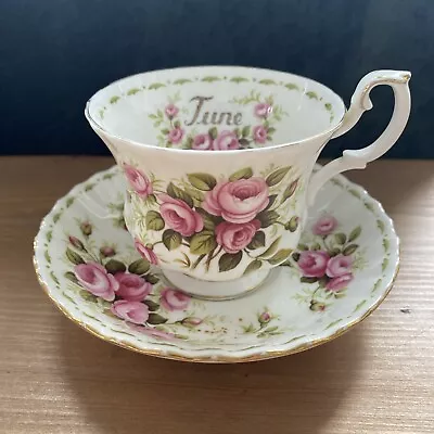 Buy Royal Albert Flower Of The Month June Roses -  Teacup & Saucer Set  • 15£