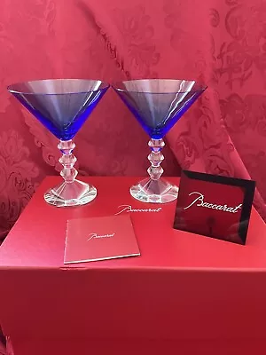 Buy NIB FLAWLESS Exquisite BACCARAT France Two VEGA Crystal MARTINI COCKTAIL Glasses • 782.70£