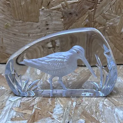 Buy Wedgewood Crystal Glass Bird Paperweight - Snipe - 6.5 X 10 X 2cm • 8.99£