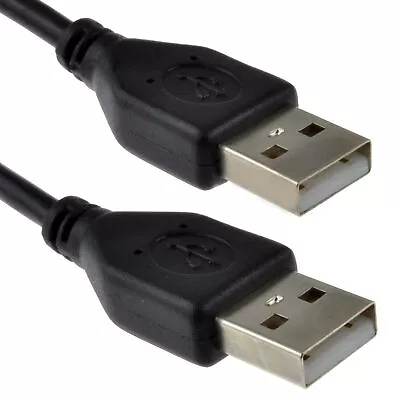Buy USB 2.0 A To A Cable Male To Male Lead 24AWG Copper High-Speed 50cm/1m/2m/3m/5m • 3.53£