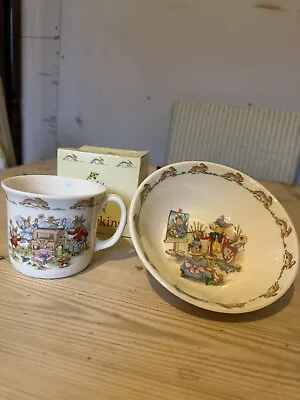 Buy Bowl & Mug Royal Doulton Bunnykins Vintage Children's • 12.50£