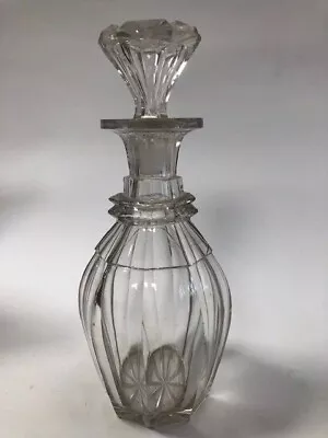 Buy Antique Bohemian Czech Cut Glass Decanter C.1860 • 25£