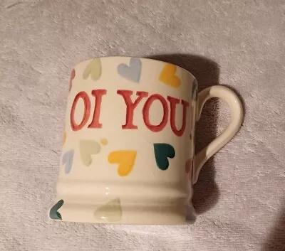 Buy Emma Bridgewater Pottery Mug 1/2 Half Pint Love Hearts 'oi You' Chipped  • 12£