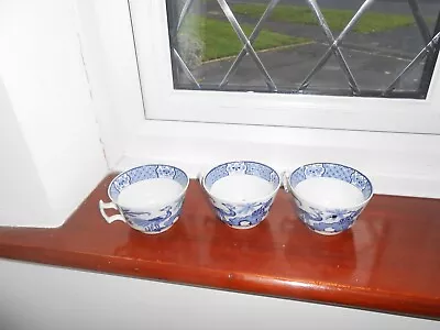 Buy Woods And Son Yuan 3x Lot Cups Blue & White 2.1/4 In High 11.5 In Round GC • 4£
