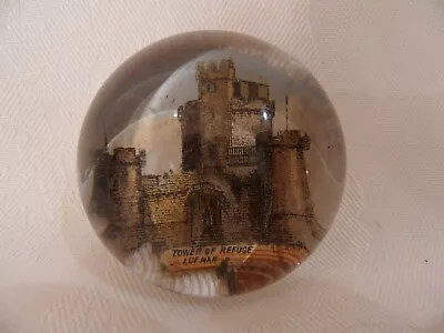 Buy Antique Glass Paperweight. Tower Of Refuge The Isle Of Man • 8£