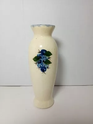Buy Vintage Debbie's BLUEBERRY WARE SpongeWare Vase American Pottery Maine USA 6   • 19.94£
