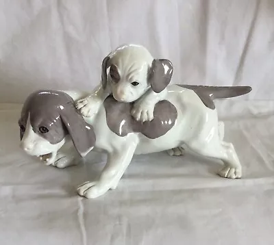 Buy NAO By Lladro Two Dogs Mother And Puppy Playing Figurine Statue Decorative 9783 • 32.99£