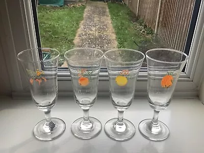 Buy Vintage Set Of 4 Britvic Fruit Juice Glasses • 4.99£