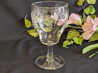 Buy Vintage Bohemia Engraved Wine Glass • 14.99£