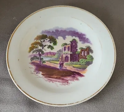 Buy New Hall U163 Small Tinmouth Priory Small Plate  C1812-20 P Preller Collection • 30£