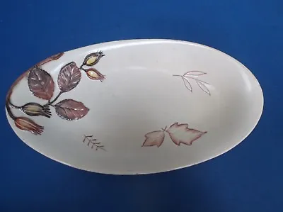Buy Carlton Ware Hand Painted Plate Cream With Leaves Flower Reg Australian Designs • 15£