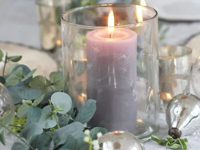 Buy Christmas Glass Candle Holder Star Hurricane Lamp Vintage Home Decor Wedding  • 18.95£