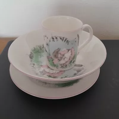 Buy Mrs Rabbit Elizabethan Child's 3 Pcs Dishes Set Mug Bowl Plate Fine Bone China • 12.99£