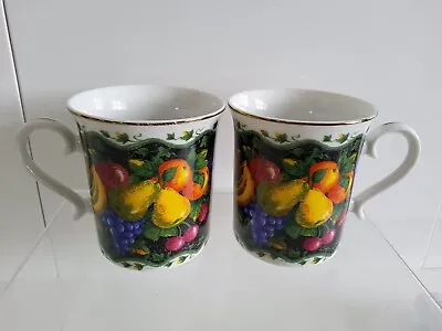 Buy Vintage St Michael Mug X 2  Fruit Fine Porcelain Made In Japan • 8.99£