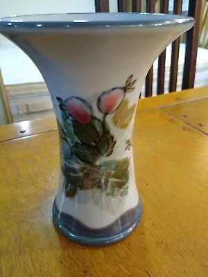 Buy Beautiful Highland Stoneware  Free Hand Painted Vase In Excellent Condition  • 14.50£