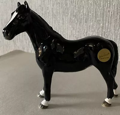 Buy John Beswick Horse Black Riding Pony Jbh 49 Black Gloss Perfect Boxed • 34.99£