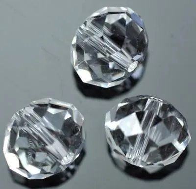 Buy 6mm Faceted Rondelle Crystal Cut Glass Beads  Spacer For Jewellery Making • 2.19£