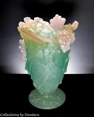 Buy Daum Pate De Verre Crystal Grapevine Vase • 1,372.23£