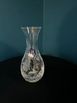 Buy Vintage Stuart Crystal Cut Glass Fuschia Design Bud Vase 4cmx12.5cm • 10£