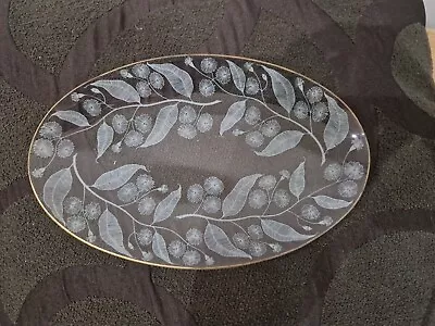 Buy Vintage Chance Clear Glass Calypto Small Oval Plate 23cm X 14cm • 10£