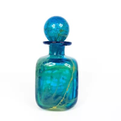 Buy Vintage Mdina Glass Blue Green Yellow Decanter Bottle With Stopper Mid Century • 37£