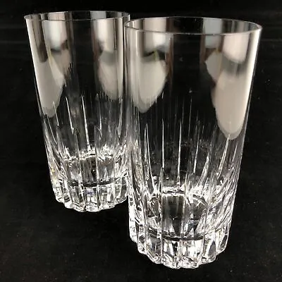 Buy Crystal Highball Cocktail Bar Glass Tumbler Vertical Cuts Glassware 5 3/4 2P • 16.52£