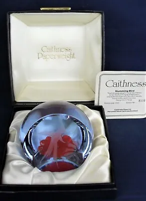 Buy Caithness HUMMING BIRD Limited Edition 1000 Glass Paperweight COLIN TERRIS Boxed • 37.40£