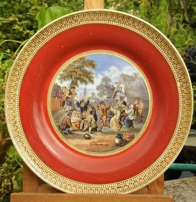 Buy PLATE Victorian Pratt Ware Plate THE Village Wedding C1850 Antique   B37 • 19.99£