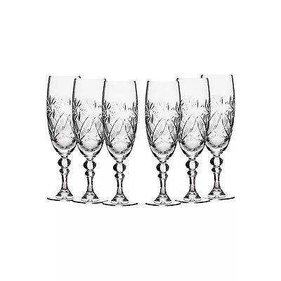 Buy Elegant And Modern Decorative Crystal Goblet Champagne Glassware Set For Parties • 122.96£