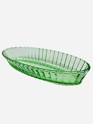 Buy Vintage Heisey Green Depression Glass Dish Bowl Boat Fruit Nut Candy Serving • 18.89£