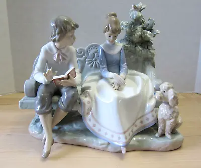 Buy Lladro Poetry Of Love 5442 Boy And Girl Dog Figurine • 384.19£