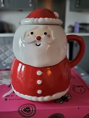 Buy Paperchase Santa Mug With Lid Cup Drinking Vessel Father Christmas Novelty 🎅  • 3.50£