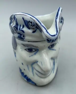 Buy Antique  Miniature Delft Faience  Character Toby Jug   Signed Vd - 8 Cm High • 86£