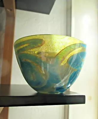 Buy Stunning, Abstract Decorated Bowl, Michael Harris, Mdina, Malta, 1970s • 45£