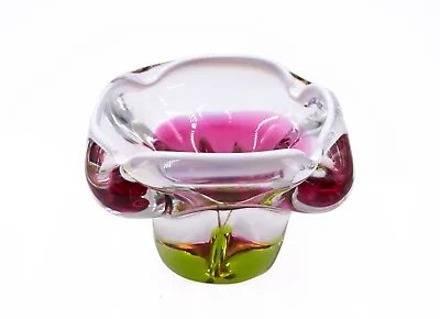 Buy Chribska Glass Ashtray  Czech Bohemian Art Glass Bowl By Josef Hospodka • 22£