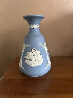 Buy BEAUTIFUL Wedgewood England Jasperware Blue Cameo 5  Bud Vase - Vintage • 5£