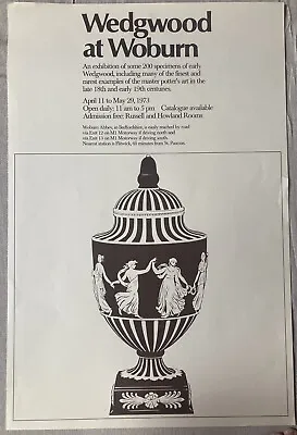 Buy 1973 Original Wedgwood Art Exhibition Poster Pottery Ceramics Woburn Abbey • 20.39£