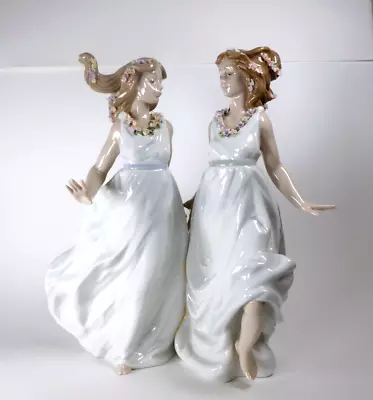 Buy Lladro Figure Of Two Girls With Flowers In Hair  Allegory Of Spring  #01006241 • 295£