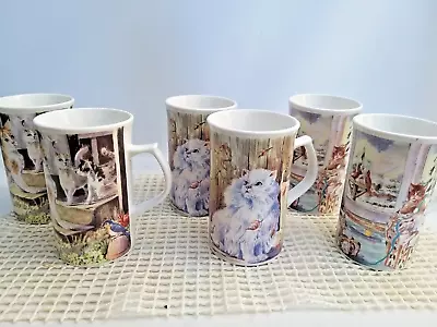 Buy Royal Norfolk Pottery Tea Coffee Mugs Cat Pictures Design 3 Designs Set X 6 Mugs • 29.99£
