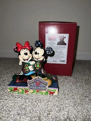 Buy Disney Traditions Mickey & Minnie Mouse Christmas Figurine 4057937 Warm Wishes • 7.15£