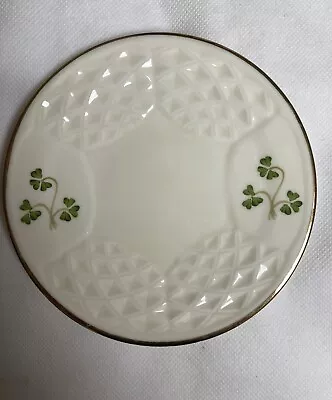 Buy Donegal Parian Display / Side  Plate. Shamrock Design With Gilt Edge. 16cm Dia • 2.50£