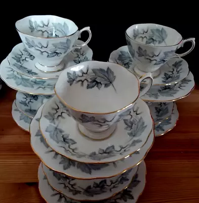 Buy Royal Albert Fine Bone China Silver Maple Tea Set Tea Coffee Cups Saucers • 48£