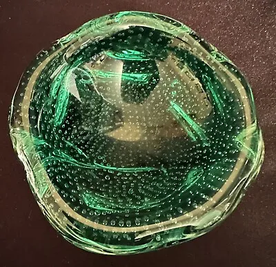 Buy Vintage Kosta Boda Art Glass Elis Bergh Blown Glass Controlled Bubble Ashtray • 83.46£