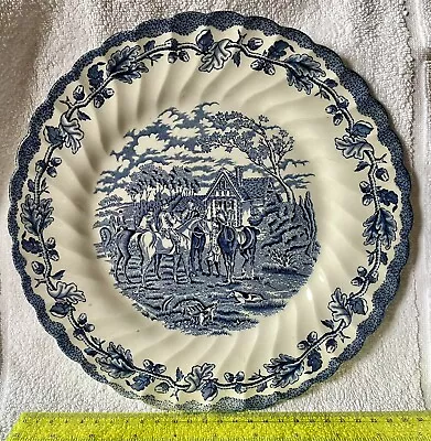 Buy Myotts Country Life. Blue & White Plate 1950’s. 10 1/2 Inches 26.5cm Diameter. • 2.99£