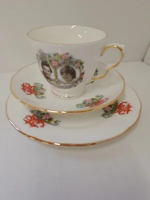 Buy Queen Anne Bone China Teaset For1 Commemorating Charles&Diana Wedding 1981/Welsh • 12.99£